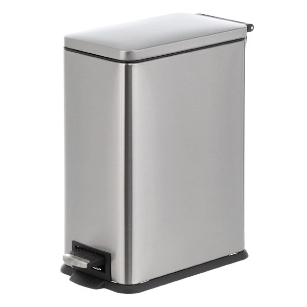 Slim Stainless Steel Pedal Trash Can, 9.7l
