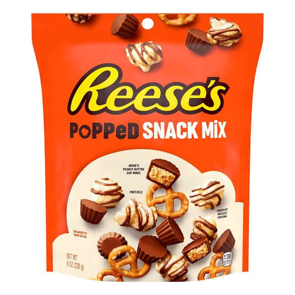 Reeses Popped Snack Mix, 8oz