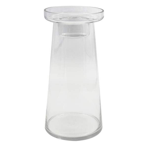 Ty Pennington Clear Glass Pillar Candle Holder, 14"