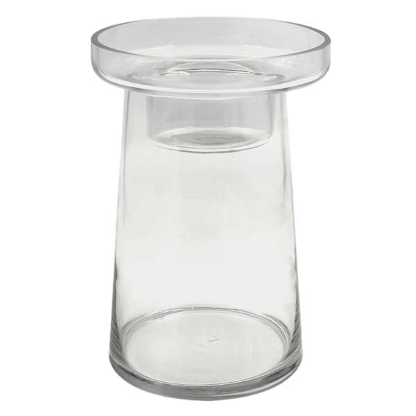 Ty Pennington Clear Glass Pillar Candle Holder, 9"