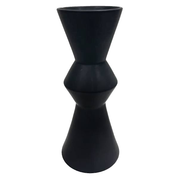Tracey Boyd Black Ceramic Vase, 9.8"