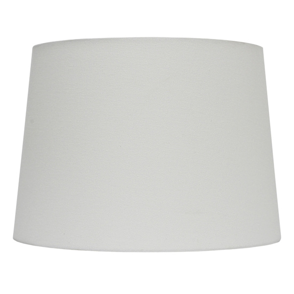 White Satin Tapered Drum Medium Table Lamp Shade, 12x14x10