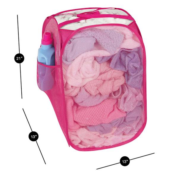Pop-Up Laundry Hamper, Pink