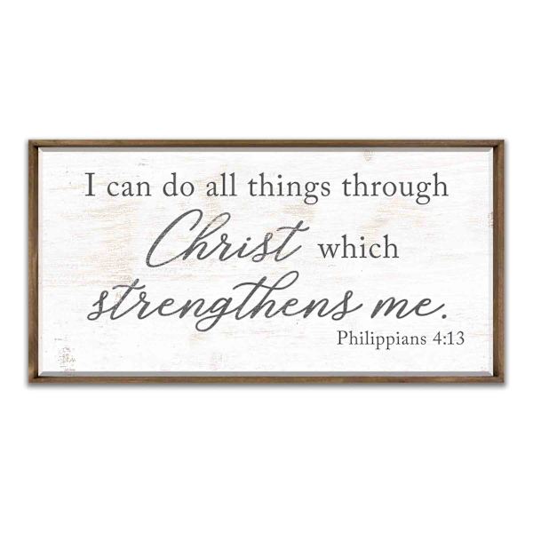 Bible Verse Canvas Wall Sign, 18x36