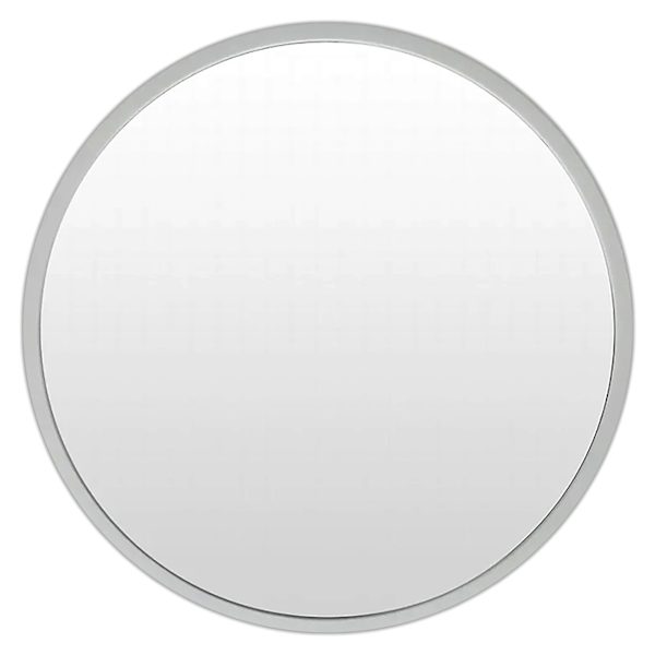 Framed Thin Round Wall Mirror, 15"