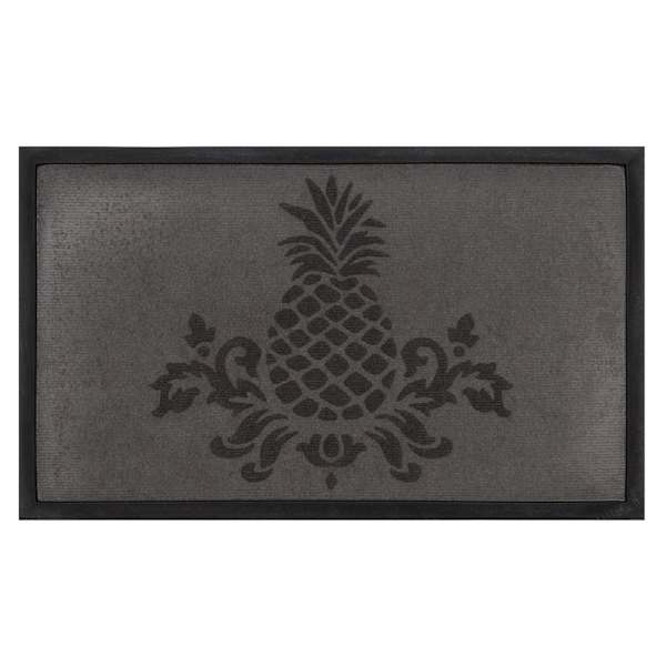 Pineapple Damask Doormat, 18x30