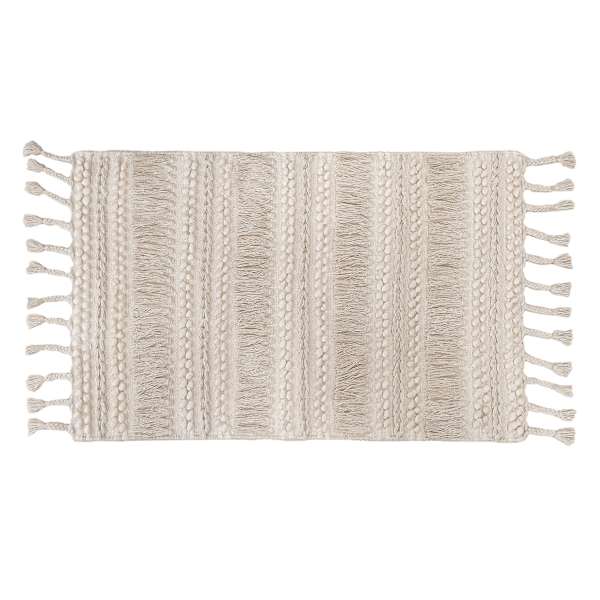 Ivory Moroccan High-Low Accent Rug, 2x3