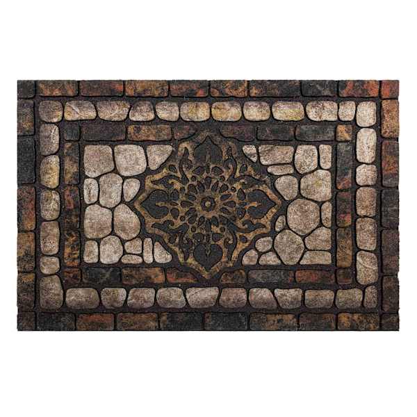 Graceful Stone Recycled Rubber Doormat, 23x35
