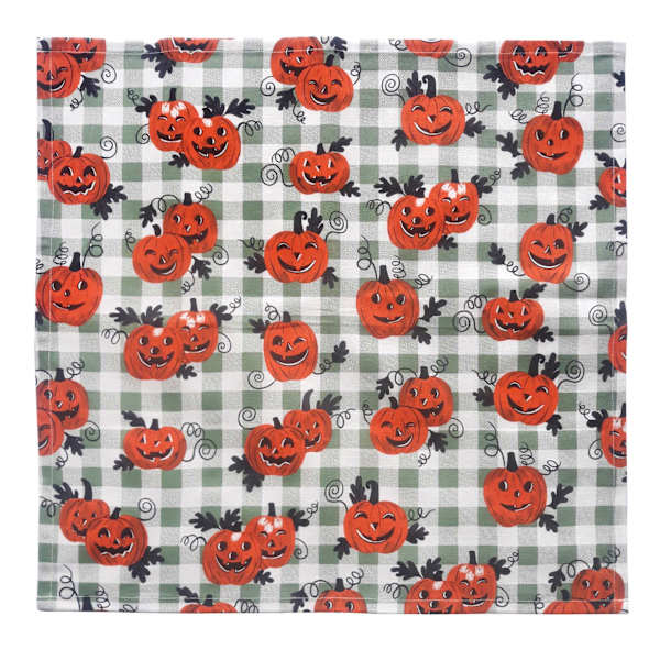 Set of 4 Halloween Pumpkin Cloth Napkins