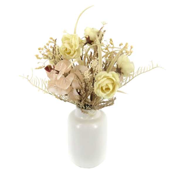 Rose & Heather Arrangement in Pot, 15"