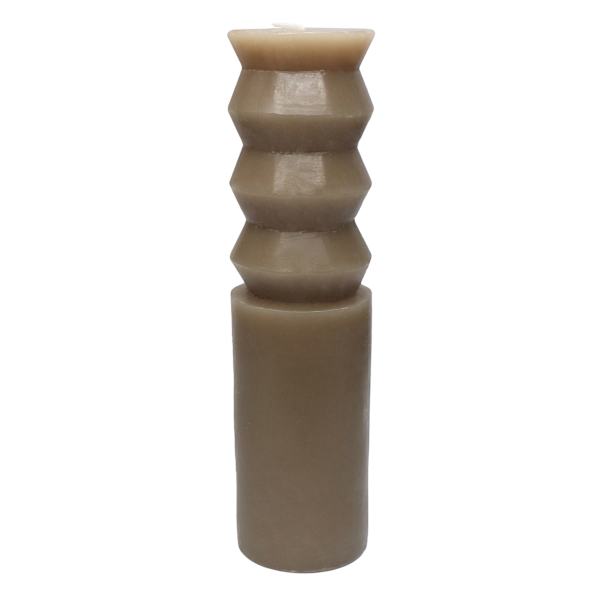 Crosby St. Brown Unscented Totem Pillar Candle, 2x8