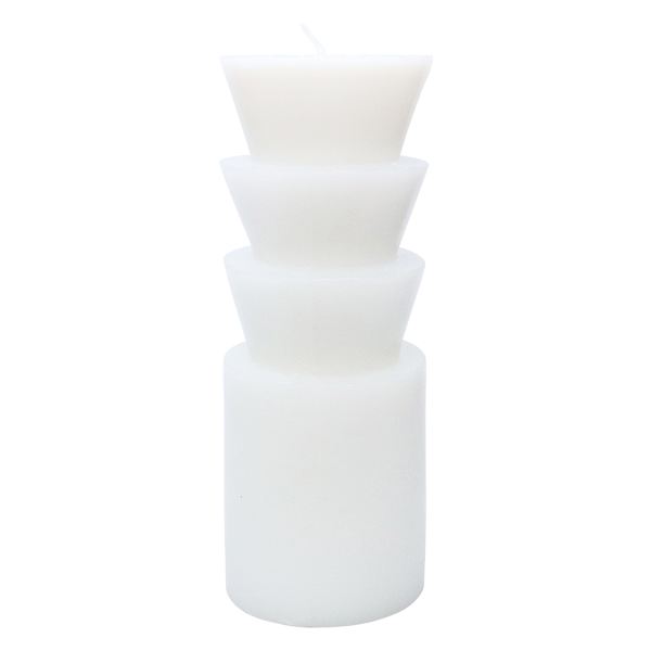 Crosby St. White Unscented Totem Pillar Candle, 2x6