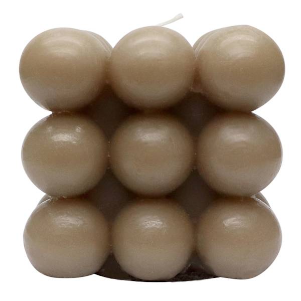 Crosby St. Brown Unscented Bubble Candle, 3"