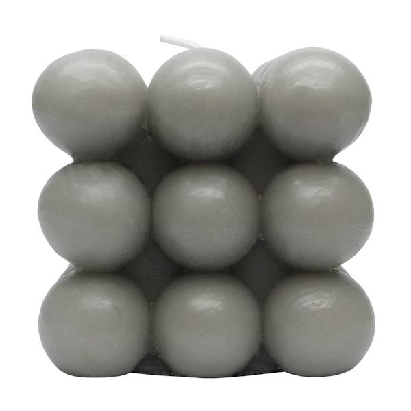Crosby St. Grey Unscented Bubble Candle, 3"