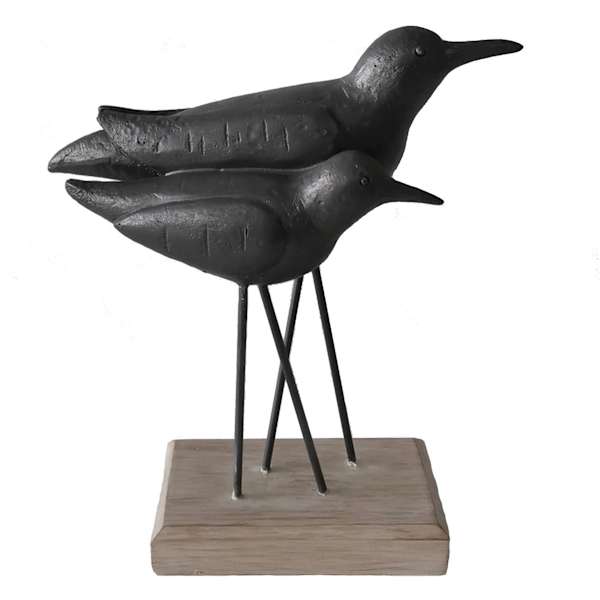 Ty Pennington Grey Birds Figurine, 9.8"