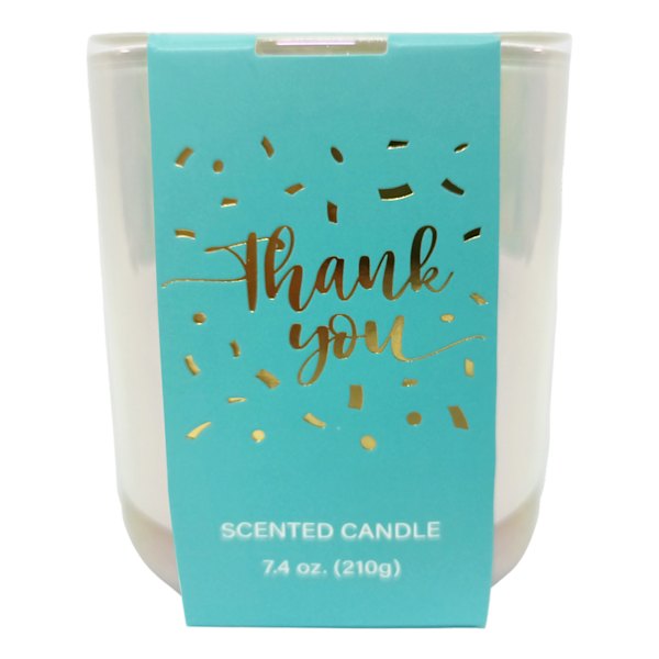 Blue Thank You Scented Jar Candle, 7.4oz
