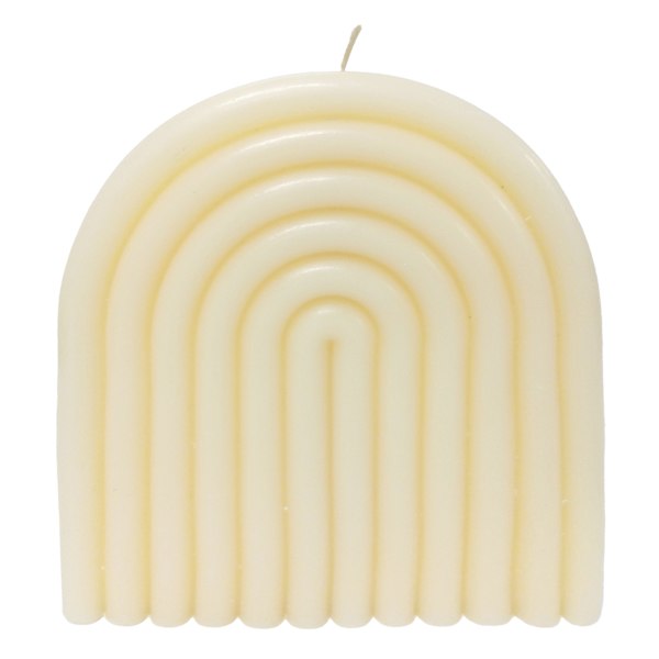 Ivory Unscented Rainbow Arch Candle, Large