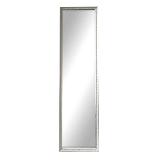 White Ornate Leaner Mirror, 14x50