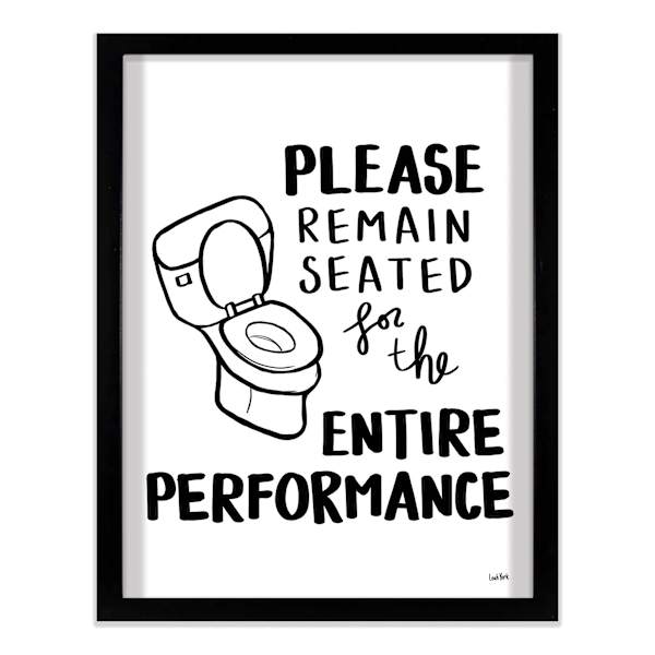 Bathroom Humor Wall Art, 12x16