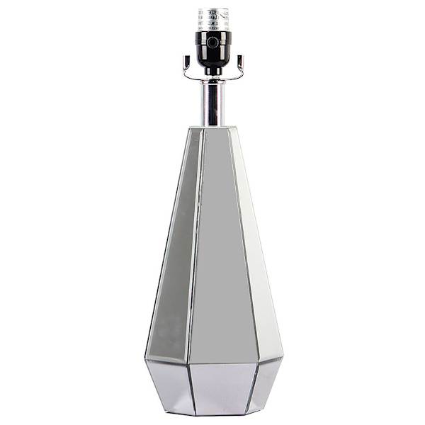 Laila Ali Metallic Mirrored Glass Lamp Base, 17"