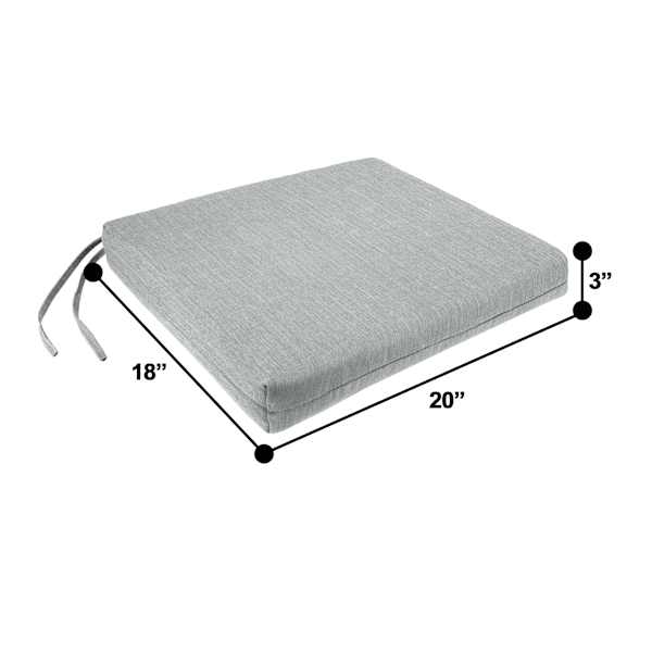 Tahiti Silver Outdoor Square Seat Cushion
