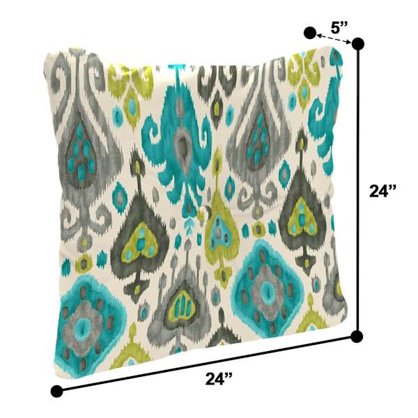 Paso Turquoise Outdoor Tufted Back Cushion