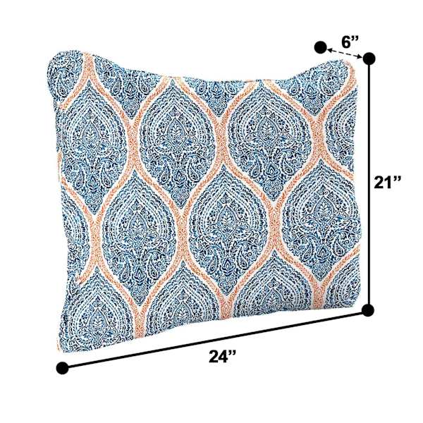 Andorra Tigerlily Outdoor Corded Back Cushion