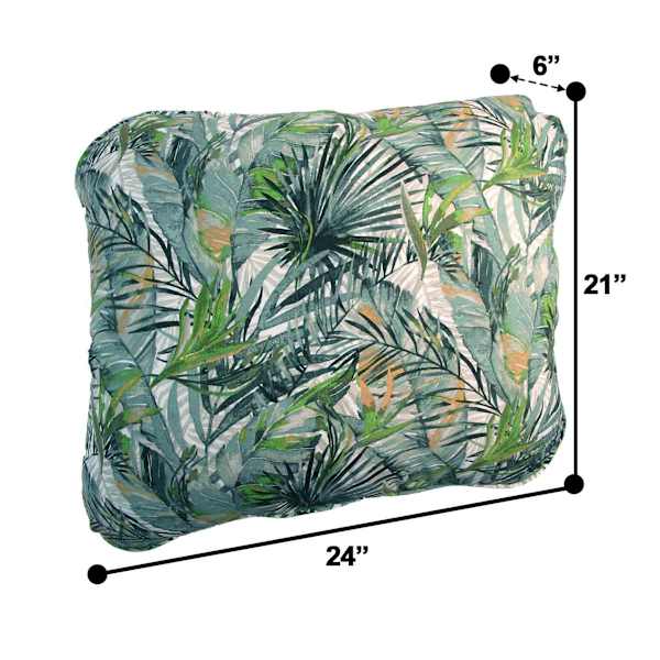 Sanya Blue Outdoor Corded Back Cushion