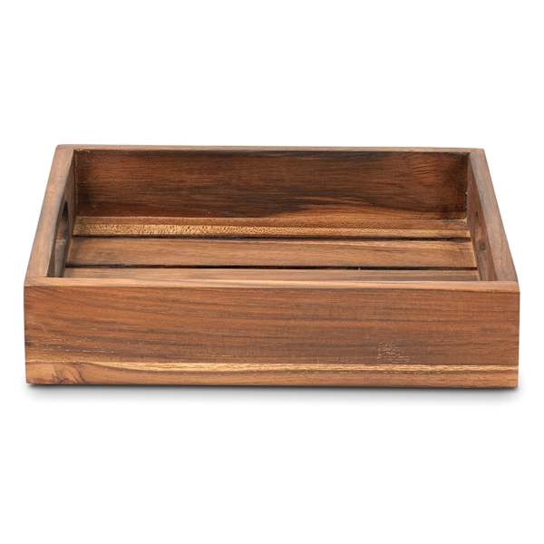 Square Wood Nesting Tray, 8"