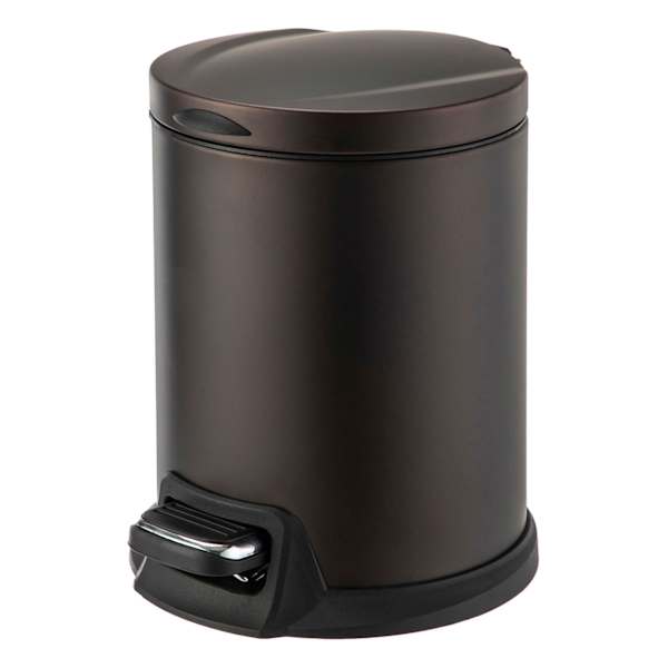 Brown Stainless Steel Pedal Trash Can, 5l