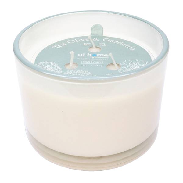 Willow Crossley Tea Olive & Gardenia Scented Jar Candle, 12oz