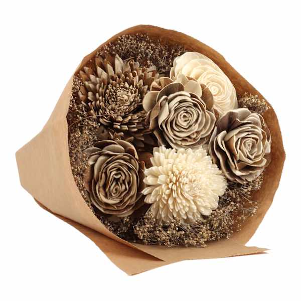 Mixed White & Natural Flower Bouquet, 24"