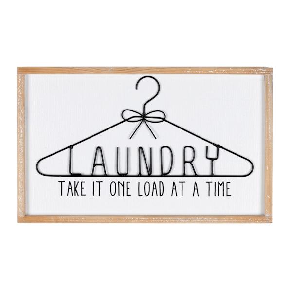 Framed Laundry Humor Wall Decor, 16x9