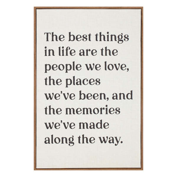 Honeybloom Framed Sentiment Canvas Wall Sign, 12x18