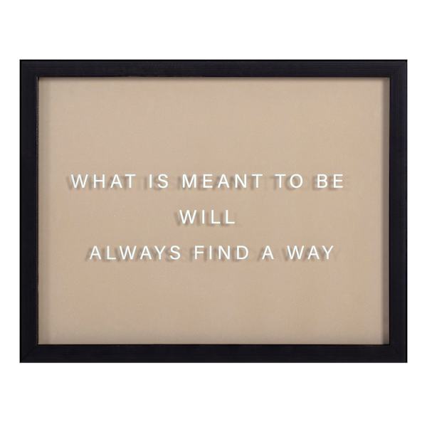 Crosby St. Glass Framed Meant to Be Print Wall Sign, 14x11