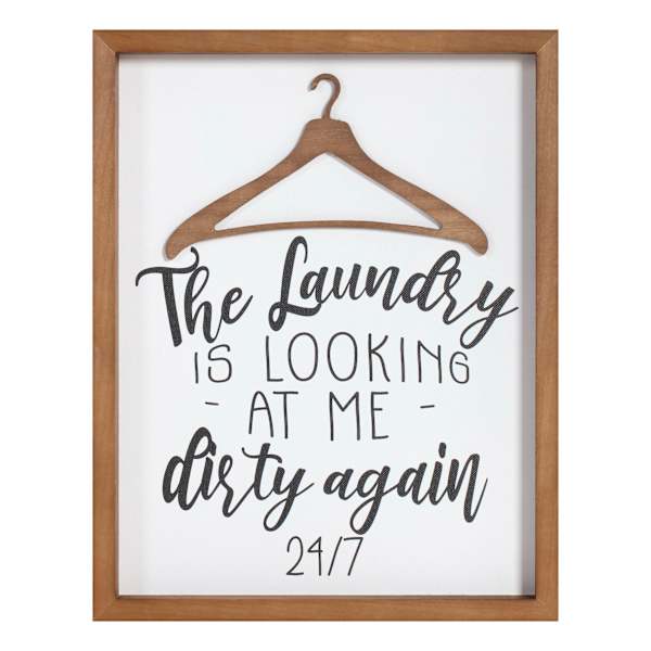 Framed the Laundry Is Looking At Me Dirty Again Wall Art, 11x14