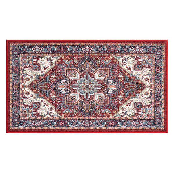 Empress Red Medallion Washable Tufted Accent Rug, 27x45