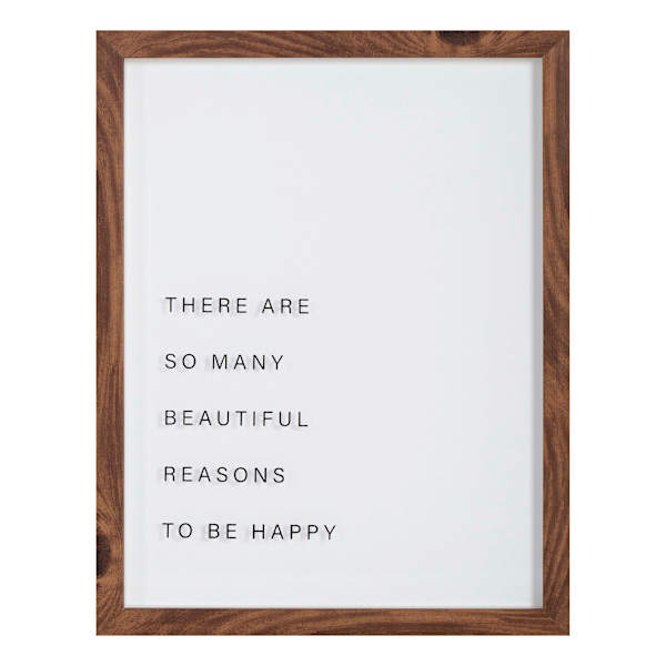 Crosby St. Glass Framed Sentiment Print Wall Sign, 11x14
