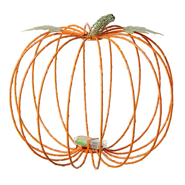 Homespun Harvest LED Wire Pumpkin Decor, 15"