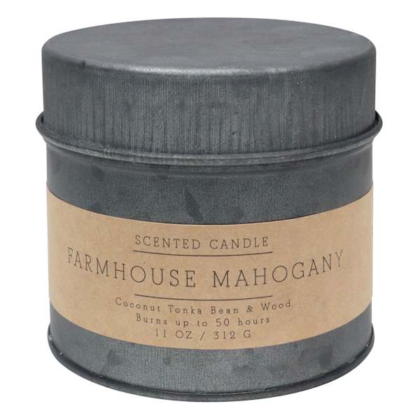 Honeybloom Farmhouse Mahogany Scented Jar Candle, 11oz