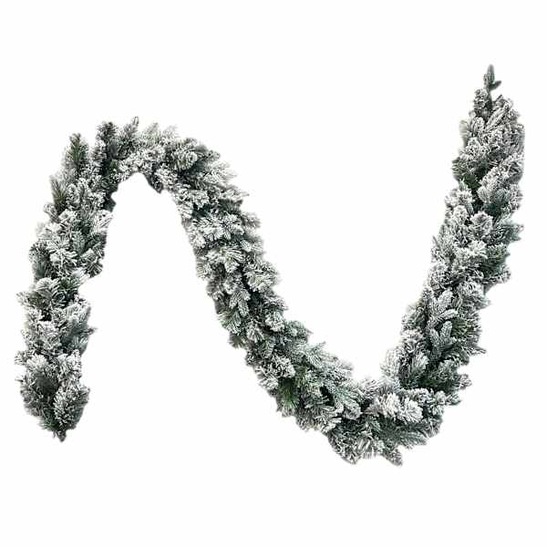 Flocked Virginia Pine Garland, 9'