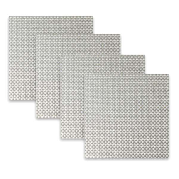 Bistro Square Silver Placemats, 14"