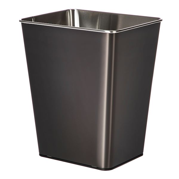 Black Stainless Steel Wastebasket, 11.7l