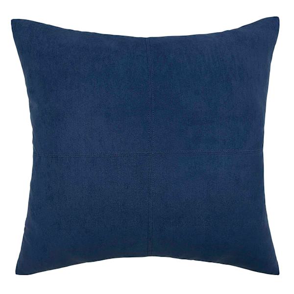 Medieval Blue Faux Suede Throw Pillow, 24"