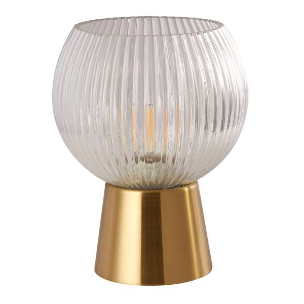 Clear Ribbed Uplight Lamp, 7.7"