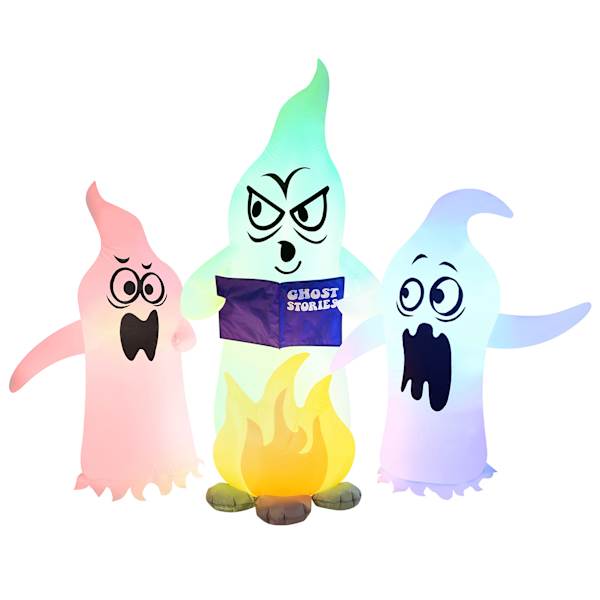 Ghostly Campfire Tales Halloween Inflatable, 5' Wide