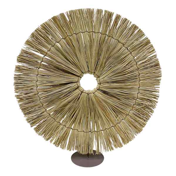 Found & Fable Grass Medallion on Stand, 21"