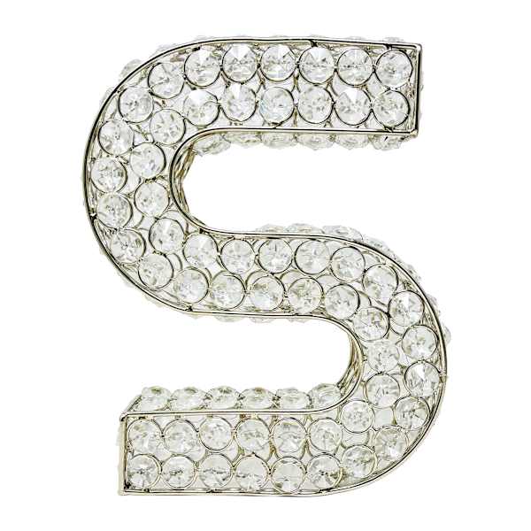 Clear Crystal Monogram Letter, S