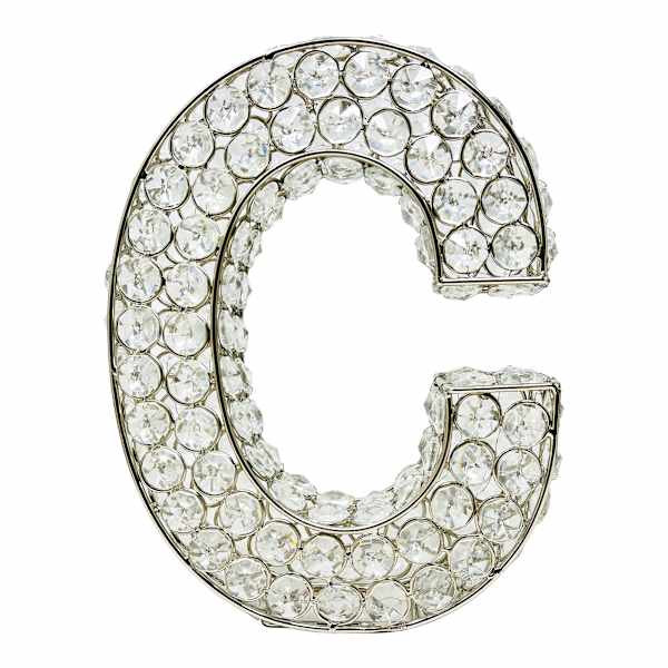 Clear Crystal Monogram Letter, C