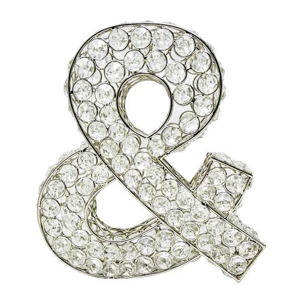 Clear Crystal Monogram Letter, &
